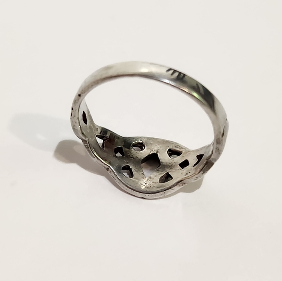 Genuine Vintage Sterling Silver "Double Trinity Knot" Infinity Ring (Size 5.25) - Picture 8 of 12